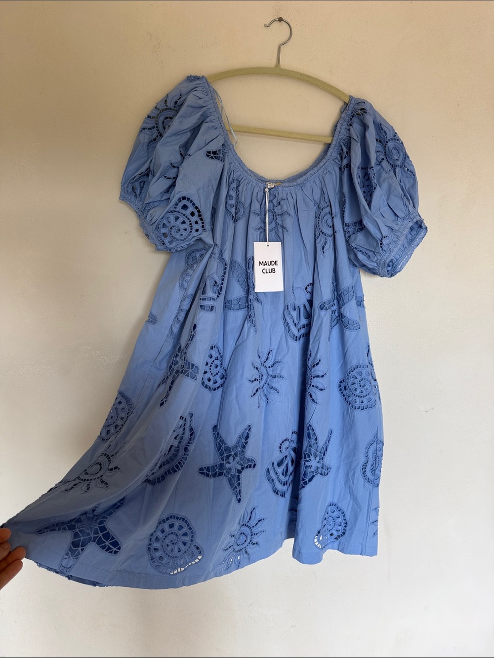 Maude Club 100% Cotton NWT XL blue beach dress